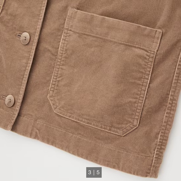 Uniqlo Corduroy Jacket - Ivory - Picture 3 of 10